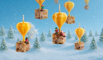 8 Montgolfières apéritives noix de cajou,cèpes