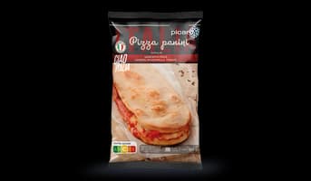 Pizza panini, sandwich pizza jambon, tomate