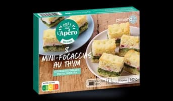 8 Mini-focaccias au thym