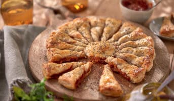 Tarte soleil au pesto rosso, pâte pur beurre