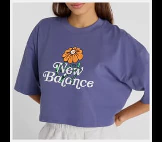 Athletics Flower Oversized Cropped T-Shirt