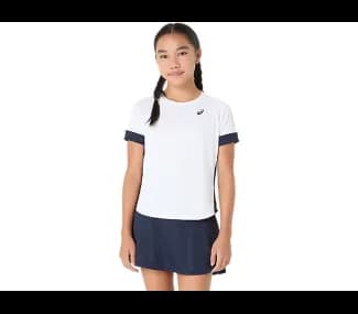 Girls Tennis Ss Top Brilliant White/Midnight
