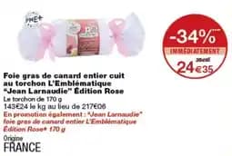 Jean Larnaudie Foie gras de canard entier cuit