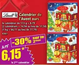 Lindt Calendrier de l'Avent ours
