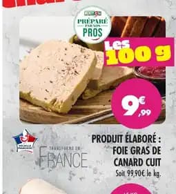 Match produit élaboré : foie gras de canard cuit