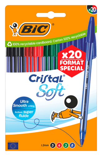 20 Stylos à Bille Bic Cristal