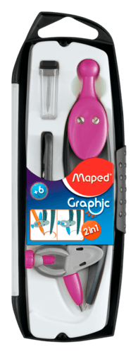 Coffret de 3 Pièces de Compas Graphic Maped