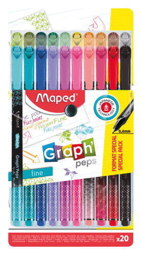 20 Feutres Fins Graph Peps Maped