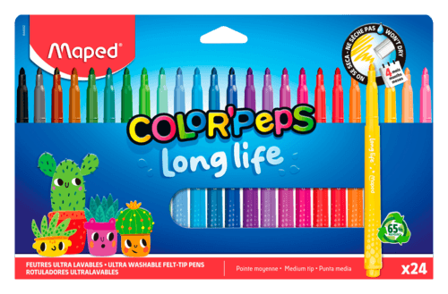 24 Feutres de Coloriage Maped Colorpeps Long Life