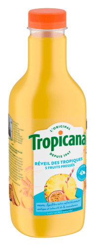 Pur Jus Frais Refrigere de 5 Fruits Reveil des Tropiques Tropicana