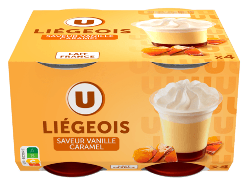 Dessert Liegeois Saveur Vanille Caramel U