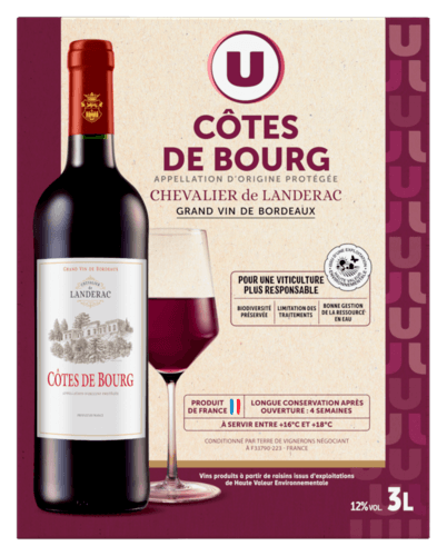 Bordeaux Aop Cotes de Bourg Rouge Chevalier de Landerac U