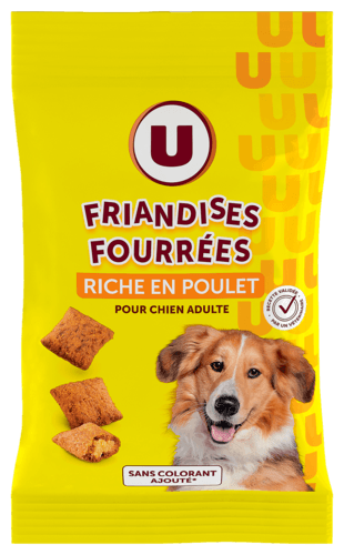 Friandises Fourrees Riche en Poulet pour Chien Adulte U