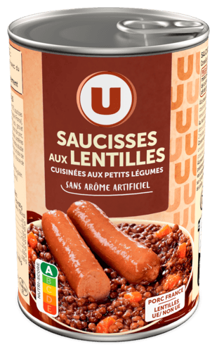 Saucisses aux Lentilles U