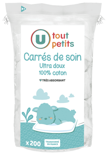 Coton Carres de Soin U Tout Petits