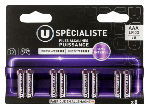 Lot de 8 Piles U Specialiste