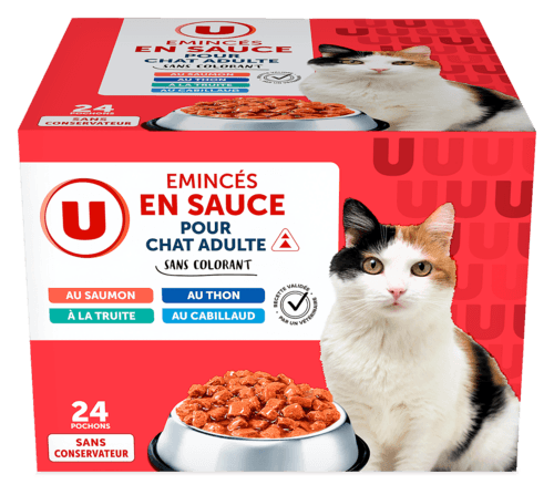 Eminces en Sauce Poisson pour Chat Adulte U