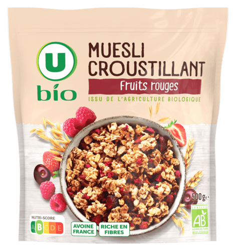 Muesli Croustillant Fruits Rouges U Bio