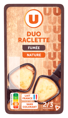 Duo Raclette Pasteurisee Nature & Fumee U