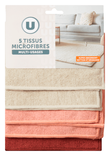Lot de 5 Tissus Microfibres U