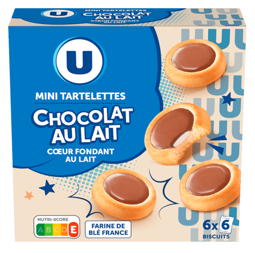 Mini Tartelette Chocolat au Lait Coeur Fondant U