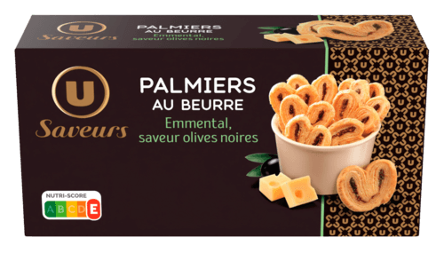 Palmiers au Beurre Emmental Saveur Olives Noires U Saveurs