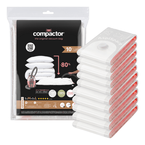 Lot de 10 Sacs de Rangement sous Vide