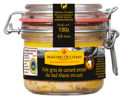 Foie Gras de Canard Entier du Sud-Ouest Igp Mi-Cuit Maistres Occitans