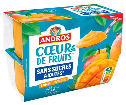 Compote Coeur de Fruits Pomme Mangue Andros