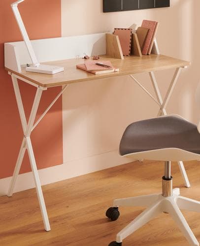 Bureau Metal/Bois 90 X 85 X 50cm