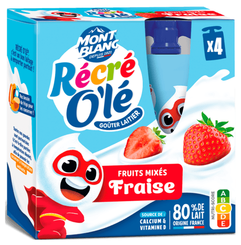Gouter Laitier Fruits Mixes Fraise Recre O'le