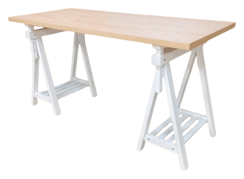 Bureau Pieds Treteaux 140 X 60 Cm