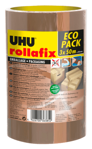 3 Rubans D'emballage Brun Rollafix Uhu