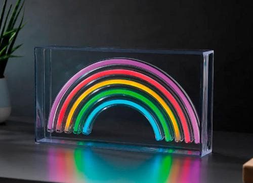 Lampe Neon Led Arc-En-Ciel 30 X 15 Cm