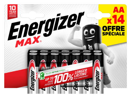 Lot de 14 Piles Max Energizer