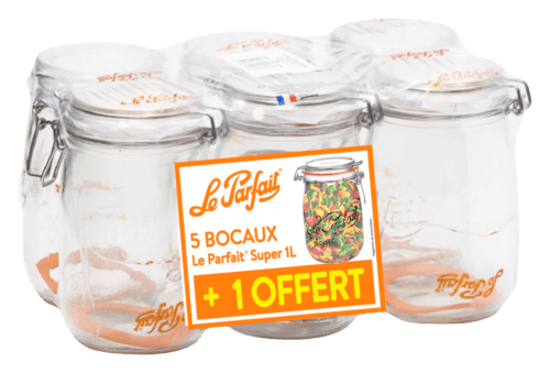 Lot Bocaux 1l le Parfait 5+1 Offert