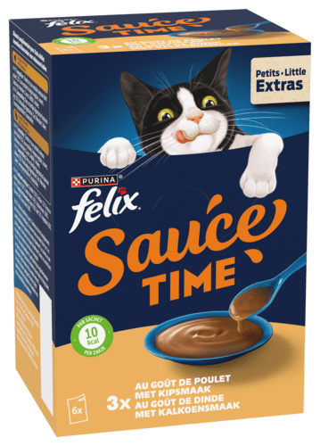 Aliment Complementaire pour Chat Poulet et Dinde Sauce Time Felix