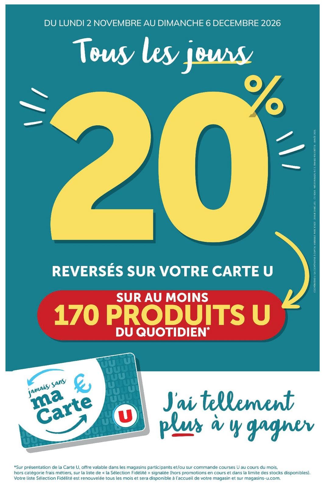 Ma sélection Carte U Novembre