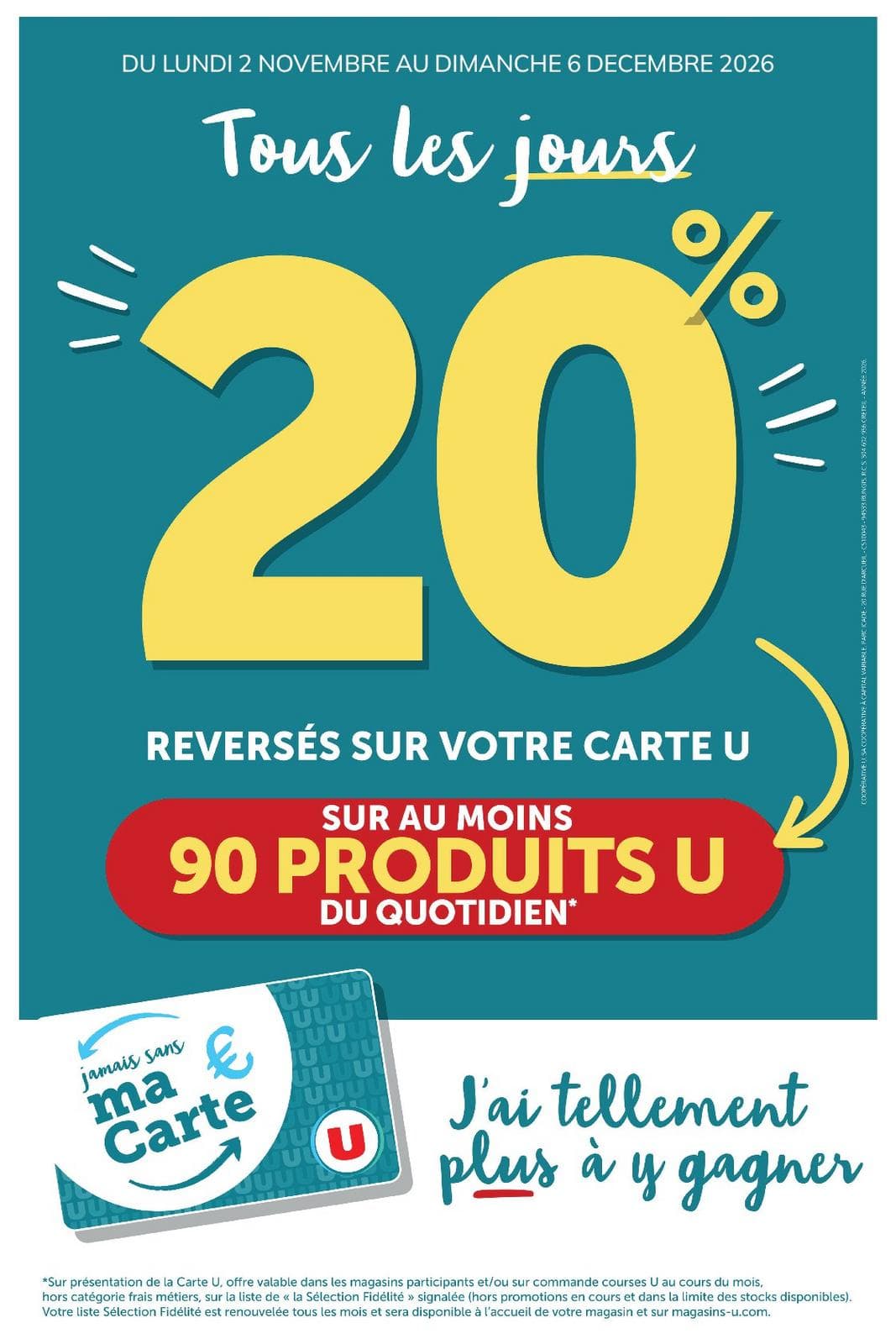 Ma sélection Carte U Novembre