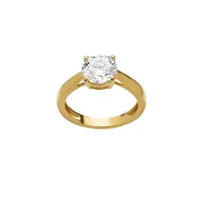 Solitaire Or 750 Millièmes Recyclé et Diamant de Synthèse 2 Carats