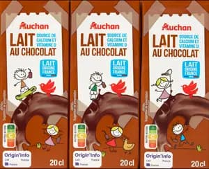 Lait au Chocolat Avec Paille Auchan