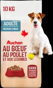 Croquettes pour Chien Medium Maxi au Boeuf, Poulet et Légumes Auchan