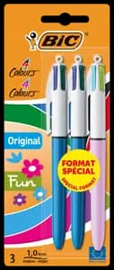 3 Stylos Bille 4 Couleurs