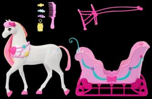 TRAINEAU ET CHEVAL CASSE-NOISETTE - BARBIE