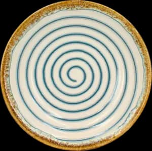 Assiette Creuse "Spirale" Bleue Ø22cm - Novastyl