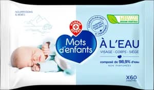 Lingettes Bébé à L'eau - Mots D'enfants