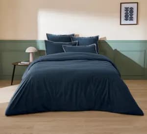 PARURE EN COTON BIO HOUSSE DE COUETTE 200X200 CM + 2 TAIES D'OREILLER 63X63 CM - TISSAIA