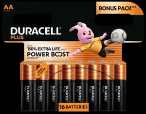 Pack de 16 Piles Aa Plus Powerboost - Duracell
