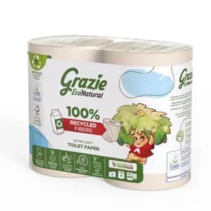 Grazie Natural Papier toilette 3 épaisseurs x4