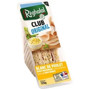 Reghalal Sandwich Club Poulet halal 125g